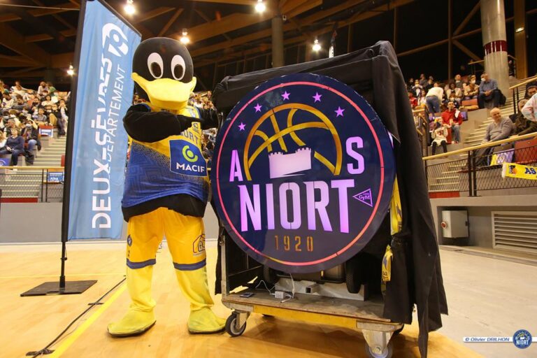 la mascotte ducky de l'ASNiort basket